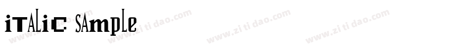 Italic Sample字体转换